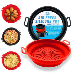 Cross-Border Air <b>Fryer</b> Silicone Baking Tray Easy-Clean Foldable Silicone Liner - Product Image 1