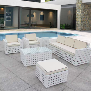 مبيعات مميزة تصميم فاخر فردي للأماكن الخارجية أريكة للحديقة من الخيزران مجموعة كراسي استراحة أثاث فناء المنزل مقاوم للماء - Product Image 2