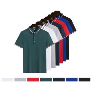 Polo en soie glacée d'été de haute qualité pour hommes et femmes, personnalisable, en promotion - Product Image 1