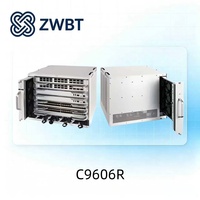 Châssis de commutateur central modulaire Cisco Catalyst C9606R à 6 emplacements, 2 superviseurs, 4 cartes de liaison, 25,6 Tbit/s, 6,4 Tbit/s par emplacement, 4 alimentations, réseau