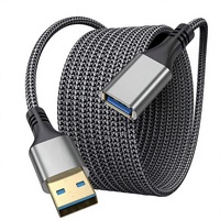 Kabel Ekstensi USB 3.0 Longkay 5Gbps Transfer Data Kecepatan Tinggi Konektor Berlapis Nikel 1M/2M/Panjang Kustom Jalinan Nilon untuk Printer