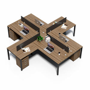 Meubles commerciaux Leqi, <span class=keywords><strong>bureau</strong></span> extensible personnalisé, écran moderne, chaise d'ordinateur, <span class=keywords><strong>armoire</strong></span>, poste de travail, 4/6 personnes, commerce extérieur - Product Image 1