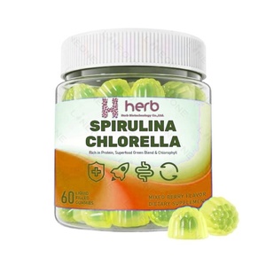 Gomitas de Espirulina y Chlorella de Marca Privada OEM/ODM, Superalimento, Suplemento de Belleza, Algas Marinas, Clorofila, Aclarante de Piel, 60 Unidades para Adultos - Product Image 1