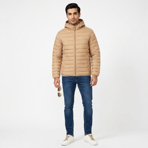 Veste matelassée respirante à séchage rapide de haute qualité, taille personnalisée, pour homme, design unique, col montant, fermeture éclair sur le devant, en toile pour l'hiver - Product Image 1