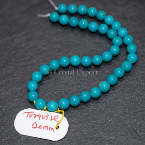 ลูกปัดพลอยเทอร์ควอยซ์คุณภาพสูง ขนาด 10 มม. หลายสี สำหรับทำเครื่องประดับ Crystalexport.com รุ่น A-Beads-015 ขายส่ง - Product Image 3
