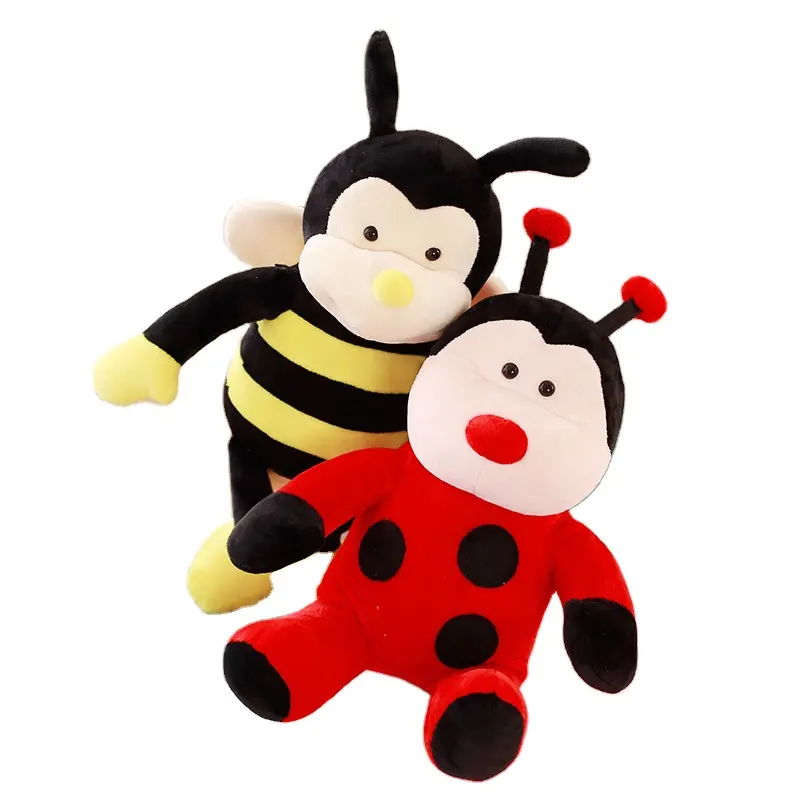 Arı peluş oyuncak ladybugs dolması Doll kırmızı böceği oyuncak bebek çocuklar için çocuk hediye ev dekorasyon hayvan böcek yumuşak oyuncak