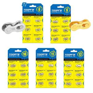 Eslabón rápido de <span class=keywords><strong>cadena</strong></span> MTB, 12V, <span class=keywords><strong>11V</strong></span>, 10V, 9V, 8V, velocidad para apretar, ciclismo de carretera, 6 pares, hebilla mágica para <span class=keywords><strong>bicicleta</strong></span> - Product Image 1