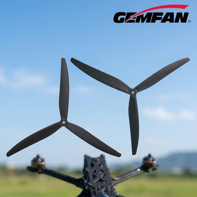 GEMFAN Wholesale Durable 13x9 CW CCW Black High Lift 1309-3 FPV Drone Propeller for Cinelifter Cinewhoop