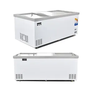 Rebirth supermarket deep island cooler used aht display showcase ice cream freezer soft ice cream machine