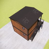 Préfabriqué Mobile En Acier 20 pieds 30 pieds 40 pieds Pliant Extensible Petite Maison Préfabriquée Nouveau Modulaire Pod Double Étages Étages De Luxe