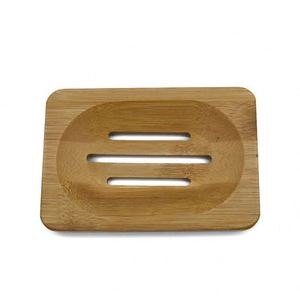 Jabonera Rectangular de Bambú Natural al por Mayor con Drenaje Automático - Product Image 6