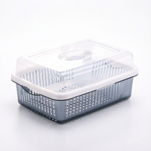 Caja de Almacenamiento de Cubiertos de Plástico para Cocina, con Orificios de Drenaje, Diseño para Encimera, Organizador de Utensilios - Product Image 1