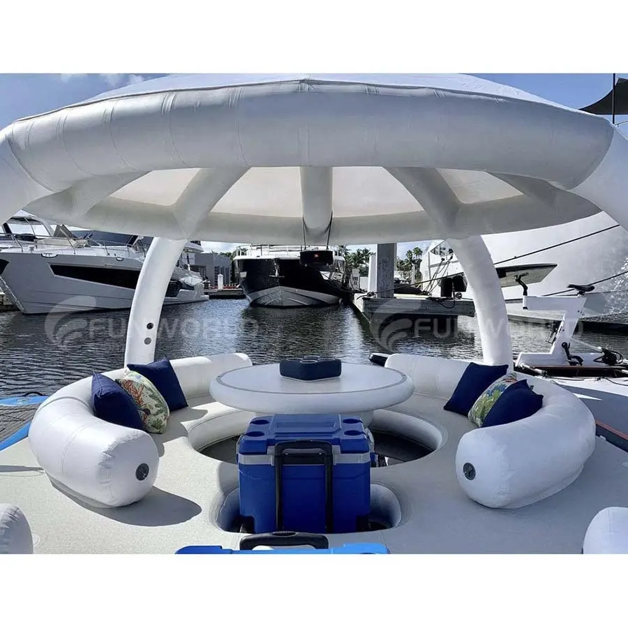 Top quality Party bana original quality 2021 new factory direct luxurious airtight inflatable relaxation fishing dock island