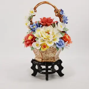 Chinese Groothandel Unieke Porseleinen Keramische Bloemenmand Voor Huisdecoratie Luxe