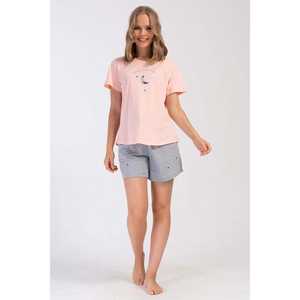 Conjunto de Pijama para Mujer, Talla XXL, Cuello Redondo, Manga Corta, Chaqueta Ovalada, Cómodo - Product Image 4