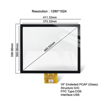 Kit de superposition d'écran tactile capacitif Pcap EverGlory 5/7/8.4/10.4/12.1/12.3/13.3/15/15.6/17/17.3/18.5/19/21.5 pouces ILITEK