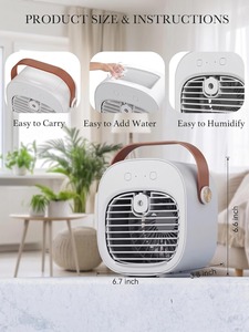 Enfriador de Aire Portátil Recargable por USB, Ventilador de Nebulización, Mini Enfriador Evaporativo de Escritorio - Product Image 5