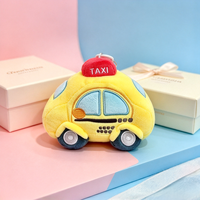 Peluche Voiture de Sport Taxi Jaune Personnalisée, Breloque Mignonne pour Sac, Porte-clés, Poupée en Peluche Douce, Cadeau pour Vente en Gros Transfrontalière