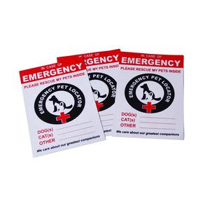 En caso de emergencia, por favor, Rescue a mi perro, gato y mascotas dentro de la ventana, pegatina de vinilo reflectante - Product Image 1