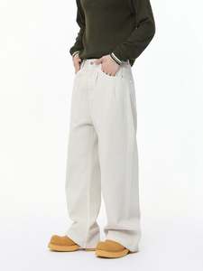 <span class=keywords><strong>Jean</strong></span> en denim pour homme, coupe droite, avec boutons en cinabre et fermeture rouge <span class=keywords><strong>mercure</strong></span>, audacieux, vente en gros - Product Image 2
