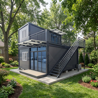 Maison conteneur modulaire élégante de 20 pieds, portable, préfabriquée, moderne, démontable, en kit, pour hôtels et villas