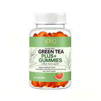 Gummies OEM au thé vert pour brûleur de graisse et antioxydant avec cétone de framboise, marque privée, vente en gros, source d'exportation