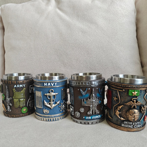 Taza Militar 3D de Resina, Artesanía en Resina, Taza de Café Militar 3D, Taza Conmemorativa de la Marina, la Fuerza Aérea y el Ejército - Product Image 1
