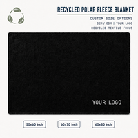 Couverture en polaire de polyester recyclé, taille personnalisée, logo, sangle de transport, approvisionnement B2B pour hôtels, maisons, salons, événements et cadeaux personnalisés