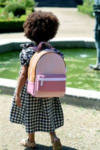 Large Capacity Waterproof Washable Fabric Backpack for Girls Padded Children's Rucksack for School Use