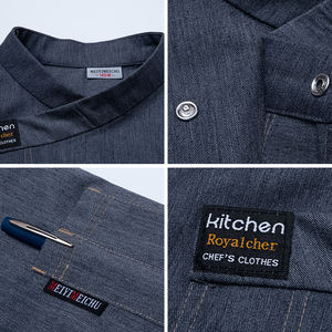 Chemise et Costume de Bar pour Chef de Restaurant, Cuisine, Boulangerie, Café, Service Alimentaire, Veste de Chef Noire, Uniforme pour Homme - Product Image 2