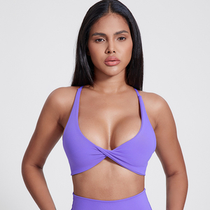 Femmes Slim-Fit Sexy Cross-Back Sports Yoga Soutien-Gorge Halter Gilet Quatre-Way Stretch Séchage Rapide Respirant Sous-Vêtements Fitness Gym Wear - Product Image 6