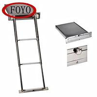 Échelles pliantes à 4 marches en acier inoxydable 304 de haute qualité pour piscine et kayak, pièces de bateau de la marque FOYO, vente chaude