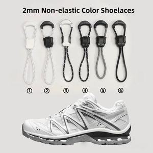 Kit de lacets rapides sans nœuds pour chaussures de trail <span class=keywords><strong>3D</strong></span> XT6 - Lacets plats en polyester imprimés, mode noir et blanc - Product Image 1