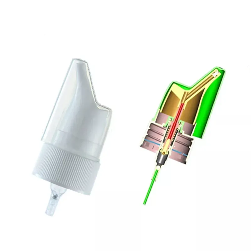 Venda quente 0.10-0.15cc/t 30mm pulverizador nasal de neblina médica de plástico