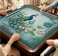 Tapis de mahjong professionnel antidérapant [mahjong] Housse de table en caoutchouc antidérapant