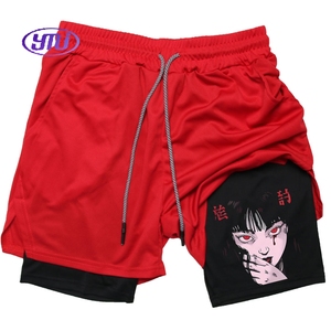 Pantaloncini Sportivi Estivi da Uomo Y2K Performance <span class=keywords><strong>Horror</strong></span> Pretty Girl Print Traspiranti a Vita Media per Allenamento in Palestra e Fitness - Product Image 1