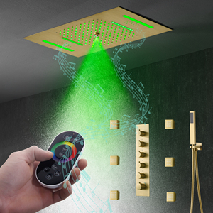 <span class=keywords><strong>Colonne</strong></span> <span class=keywords><strong>de</strong></span> douche cascade déluge avec système <span class=keywords><strong>de</strong></span> douche à arrosage latéral Douche thermostatique <span class=keywords><strong>noire</strong></span> à LED pour <span class=keywords><strong>salle</strong></span> <span class=keywords><strong>de</strong></span> <span class=keywords><strong>bain</strong></span> - Product Image 3