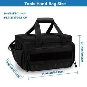<b>Tool</b> Duffle Bag 14 Inch Water Resistant Zipper Closure Double Handle Multifunctional 200 lb Capacity Nylon Lining Electrical - Product Image 2