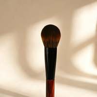 Pinceau de maquillage de luxe avec manche en acétate, étiquette privée, poils synthétiques doux, logo personnalisé, pinceau cosmétique de haute qualité