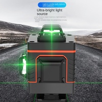 Niveau laser industriel vert 4D 16 lignes, pose automatique des lignes, fixation murale ; double alimentation AC/DC, largeur de ligne 1 mm ; personnalisable ; direct usine