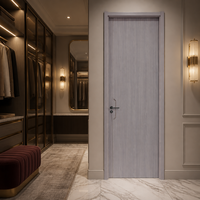 Ligne de production de portes intérieures en bois MDF rustique époxyé 75x204, style campagnard, en chêne massif, à battant, économique