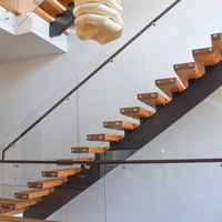 Benutzer definierte moderne Villa schwimmende Boden treppe Australian Standard Straight Stringer Mono Stringer schwimmende Treppe