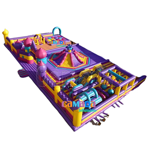 Château gonflable géant pour enfants et adultes, avec toboggan à obstacles, <span class=keywords><strong>piscine</strong></span> et aire de jeux - Product Image 3