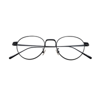 Montures de lunettes optiques ovales en métal avec logo personnalisé, monture intégrale, durables, pour les magasins de lunettes