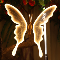 Lumières décoratives LED 3D colorées à simulation dynamique de papillons, IP65 pour la décoration extérieure de jardins, parcs et paysages