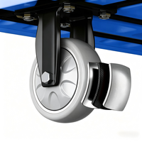 Chariot à main pliable en métal à quatre roues de 500 kg, de qualité industrielle, avec plateforme en acier robuste et chariot de manutention portable