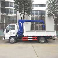 Prix usine I SUZU ELF 4X2 camion grue 4 tonnes grue montée sur camion grue à flèche hydraulique