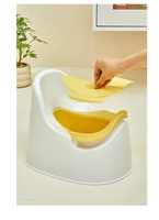 Chaise de toilette, toilette d'apprentissage antidérapante et facile à nettoyer avec pot intérieur amovible et couvercle