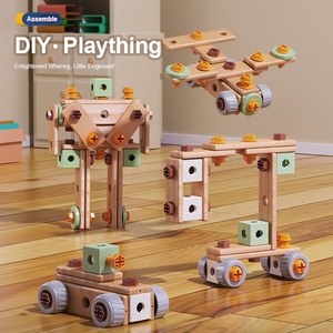 Kit Educativo Infantil de Ferramentas de Simulação para Montar com Furadeira, Parafuso, Chave de Fenda e Porcas, Blocos de Construção de Montar - Product Image 2