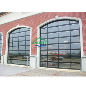Hot sell good price high quality roll up automatic folding sectional overhead plexiglass garage door with motor